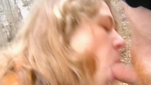 卷发美女正在给男友口交热吻