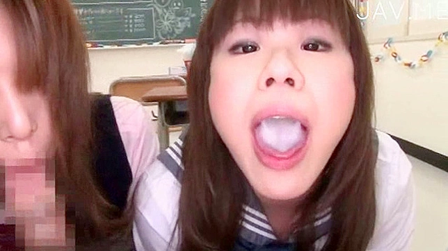 美女和日本妹子共享精子