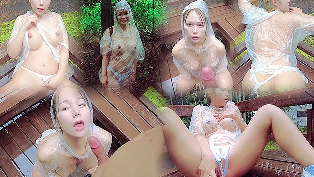 疯狂雨中远足做爱。