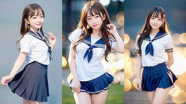 穿水手服的美女渴望性爱AI色情视频