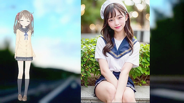 穿水手服的美女渴望性爱AI色情视频