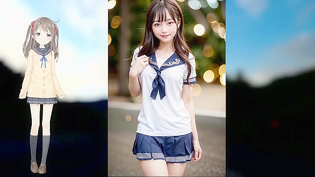 穿水手服的美女渴望性爱AI色情视频