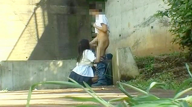 日本AV片：亚洲甜心与男友在户外台阶上的激情性爱