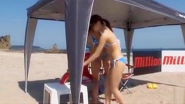 AV女星浅尾丽在热辣沙滩排球赛中满嘴精液的激情时刻