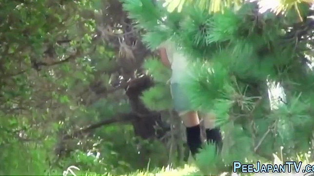 穿高跟鞋的日本美女户外小便——必看！