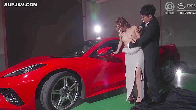 日本豪华秘书 - 老板在车旁脱衣挑逗，轻度内容