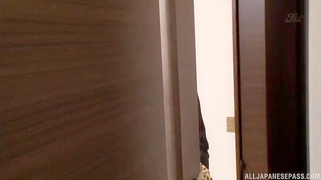 热情的亚洲美女猛烈骑乘，她的阴户闪亮着，她大声呻吟