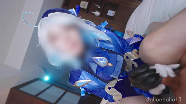 Furiina as Genshin Impact Femdom Stretches and Milks a Huge Dick Raw