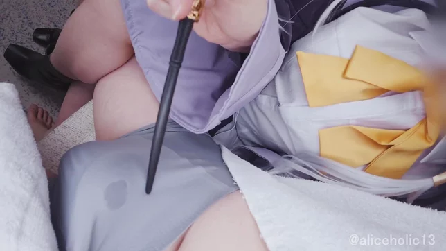 Elaina in Playful Cosplay Ends Up Soaked, Dumb, and Packed with Cum