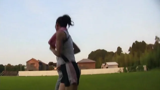 Luscious sporty chick is fucked doggystyle outdoors 4