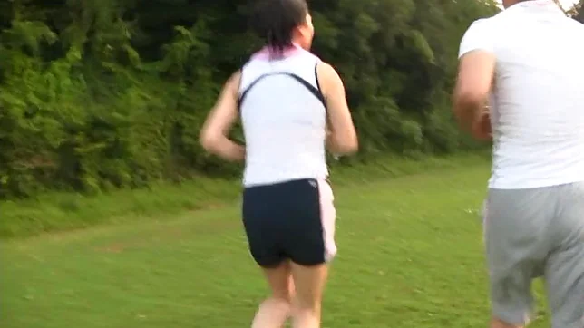 Luscious sporty chick is fucked doggystyle outdoors 4