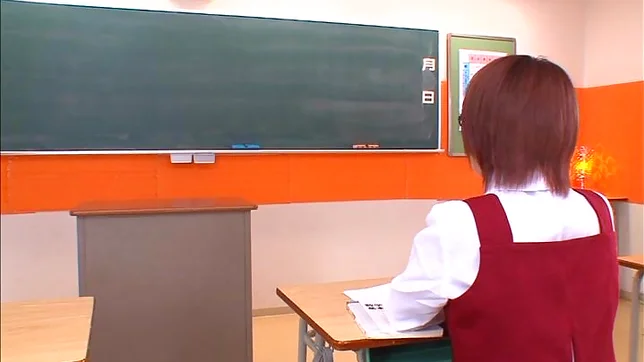 Sweet schoolgirl in glasses Mayu Nozomi fucks with her male teacher 5