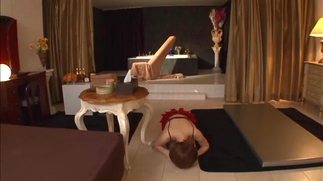 Skinny amateur Asian milf with small tits licks ass and feet and rides cock hard