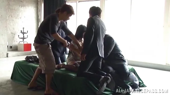 Teen in hot stockings Nana Ogura loves to suck