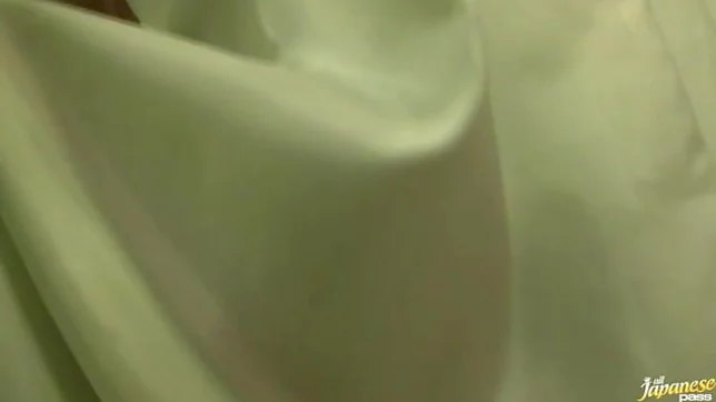 Sexy Japanese teen age cheer leader girl is having fun with sex toys