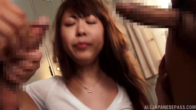 Two Students Get Sucked And Fucked By Teacher Sae Aihara 3