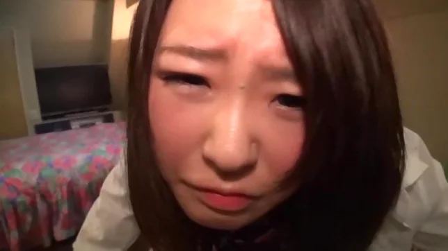 Sweet Asian teen with nice ass performs amazing cock sucking 5