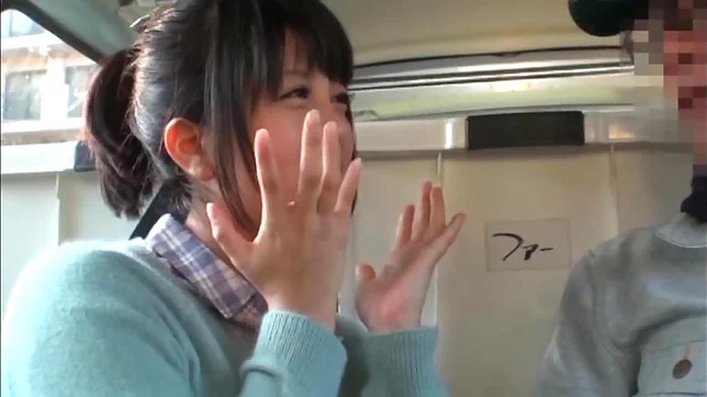 Petite babe Iku Sakuragi sucks and strokes a cock 4