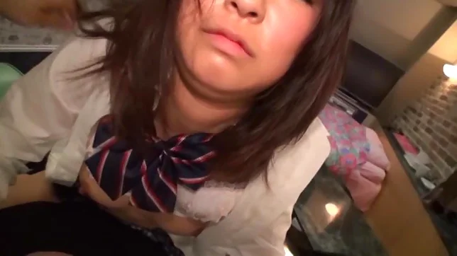 Sweet Asian teen with nice ass performs amazing cock sucking 6