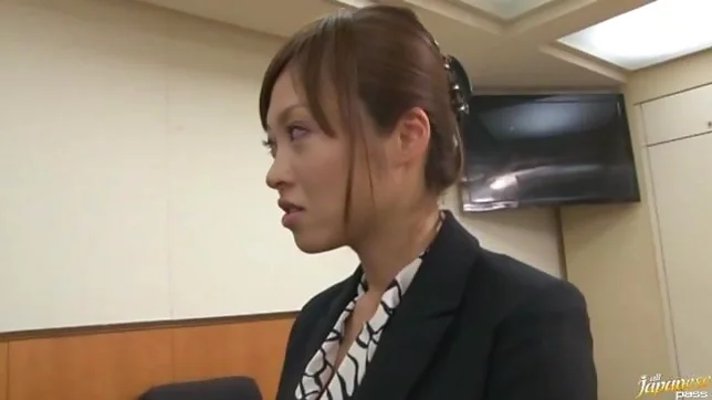 Rika Sugisaki Asian chick is a big tit secretary 2