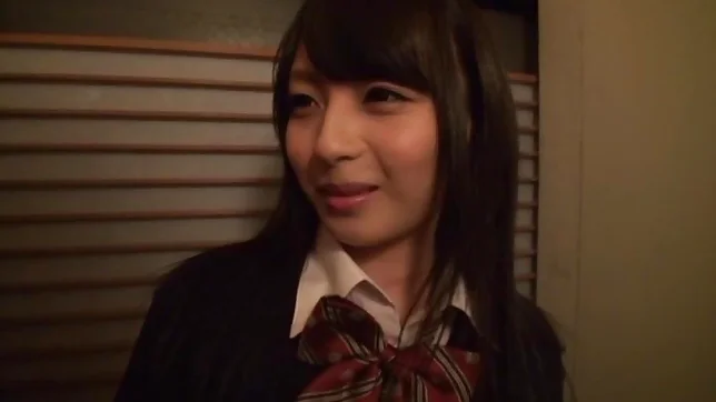 Passionate Japanese schoolgirl engulfs and rides cock in a toilet