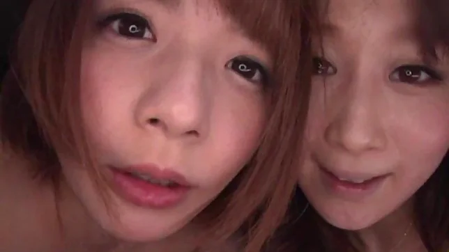 POV cock sucking session with two teens 2