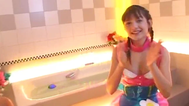 Hot Japanese AV Model rides on dick gets toyed in a bathroom 3