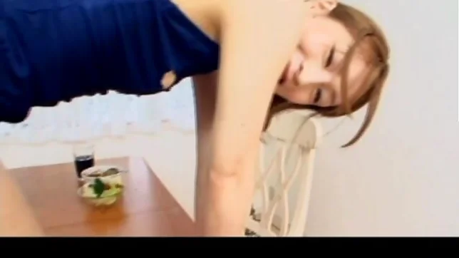 Yuu Mahiru Asian teen rubs and fingers her hot pussy 4