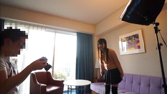 Alluring schoolgirl enjoying intense pussy stimulation 5