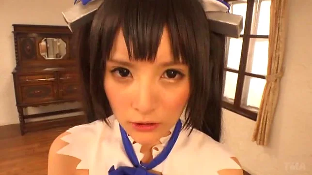 Beautiful babe loves the feeling of a pole between her tits 2