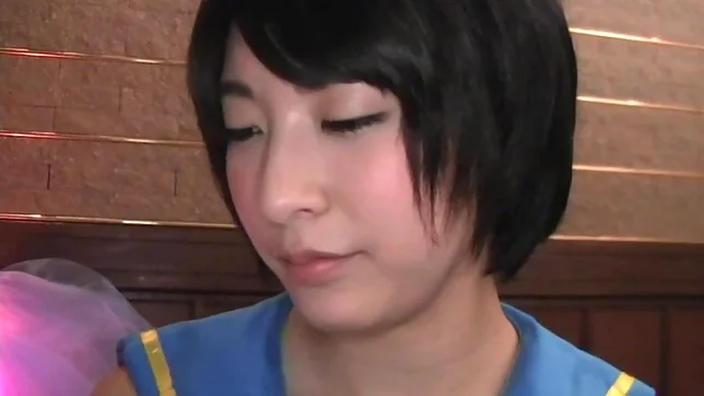 Abeno Miku is giving wild handjob and lusty fellatio 10